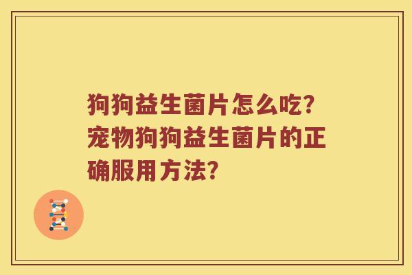 狗狗益生菌片怎么吃？宠物狗狗益生菌片的正确服用方法？