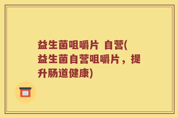 益生菌咀嚼片 自营(益生菌自营咀嚼片，提升肠道健康)