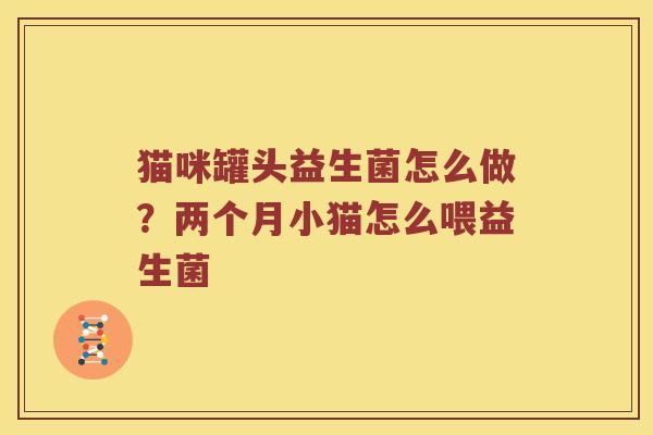 猫咪罐头益生菌怎么做?两个月小猫怎么喂益生菌 猫咪罐头益生菌怎么做?两个月小猫怎么喂益生菌