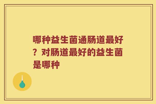 哪种益生菌通肠道好?对肠道好的益生菌是哪种 哪种益生菌通肠道好?对肠道好的益生菌是哪种