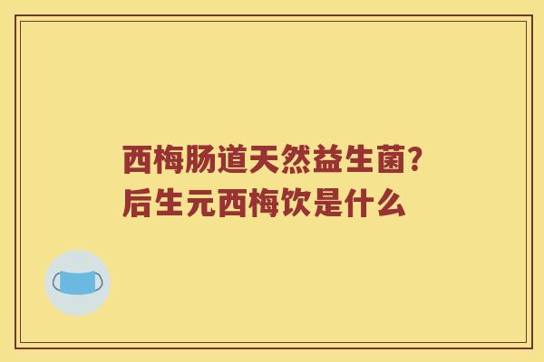 西梅肠道天然益生菌？后生元西梅饮是什么