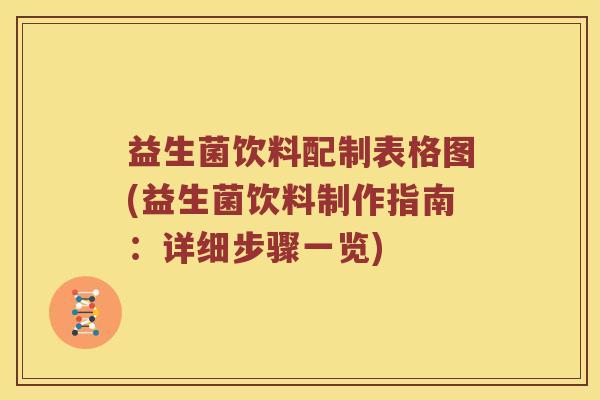 益生菌饮料配制表格图(益生菌饮料制作指南：详细步骤一览)