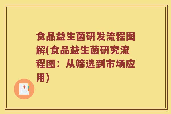 食品益生菌研发流程图解(食品益生菌研究流程图：从筛选到市场应用)