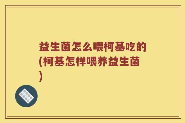 益生菌怎么喂柯基吃的(柯基怎样喂养益生菌)