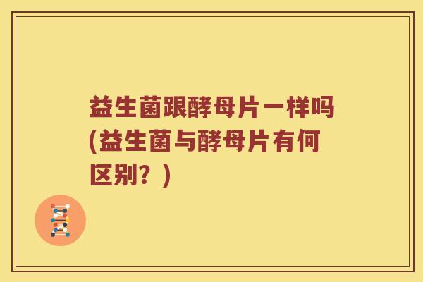 益生菌跟酵母片一样吗(益生菌与酵母片有何区别？)