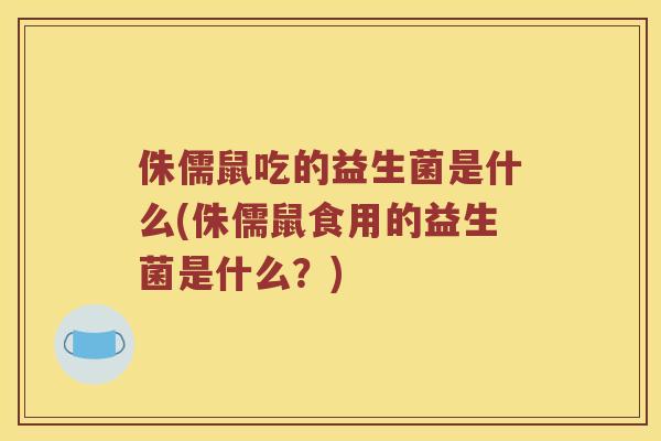 侏儒鼠吃的益生菌是什么(侏儒鼠食用的益生菌是什么？)