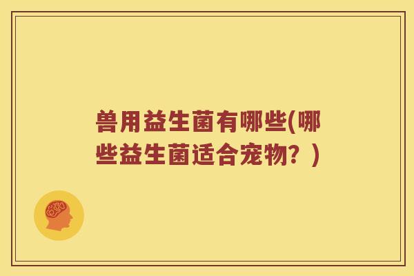 兽用益生菌有哪些(哪些益生菌适合宠物？)