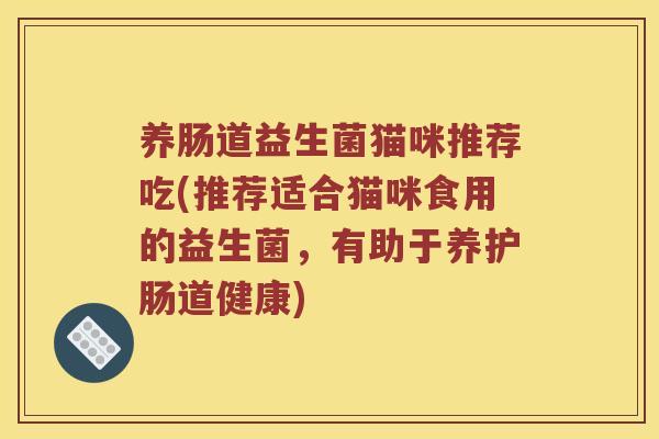 养肠道益生菌猫咪推荐吃(推荐适合猫咪食用的益生菌，有助于养护肠道健康)