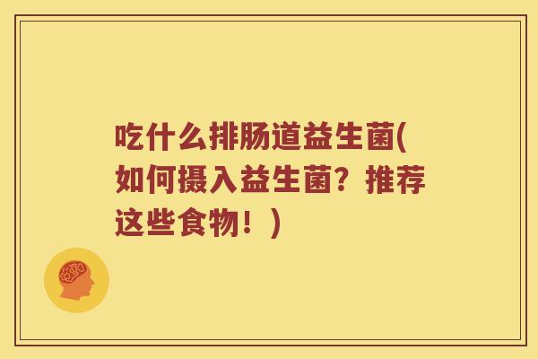 吃什么排肠道益生菌(如何摄入益生菌？推荐这些食物！)