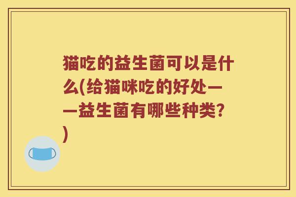 猫吃的益生菌可以是什么(给猫咪吃的好处——益生菌有哪些种类？)