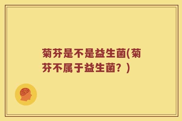 菊芬是不是益生菌(菊芬不属于益生菌？)