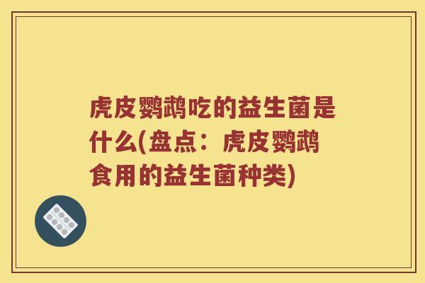 虎皮鹦鹉吃的益生菌是什么(盘点：虎皮鹦鹉食用的益生菌种类)