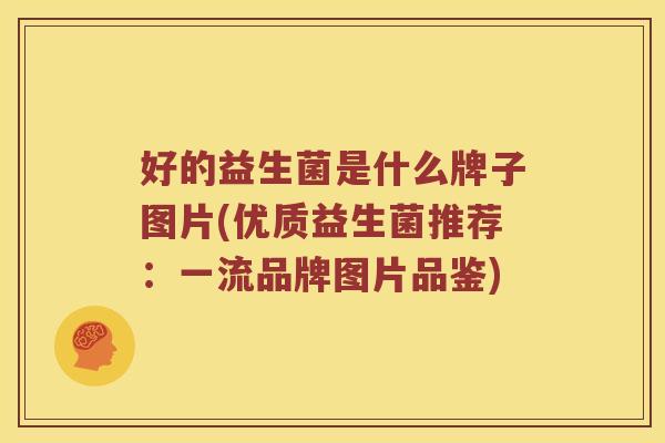 好的益生菌是什么牌子图片(优质益生菌推荐:一流品牌图片品鉴) 好的益生菌是什么牌子图片(优质益生菌推荐:一流品牌图片品鉴)