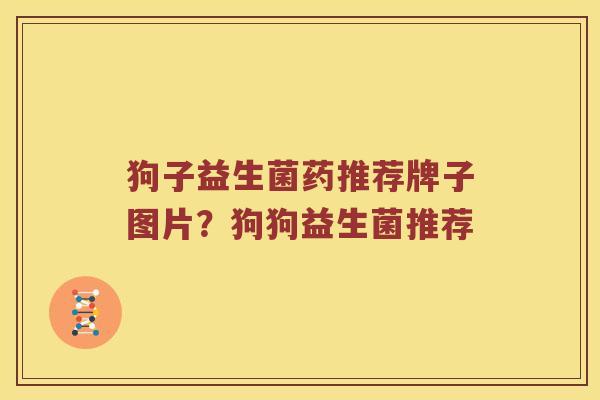 狗子益生菌药推荐牌子图片？狗狗益生菌推荐