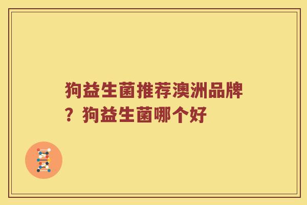 狗益生菌推荐澳洲品牌？狗益生菌哪个好