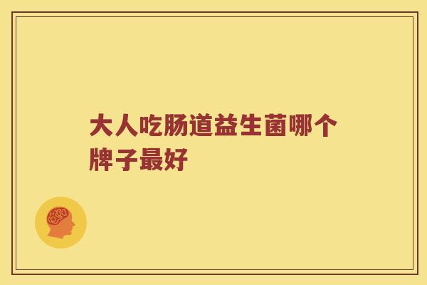 大人吃肠道益生菌哪个牌子好 大人吃肠道益生菌哪个牌子好