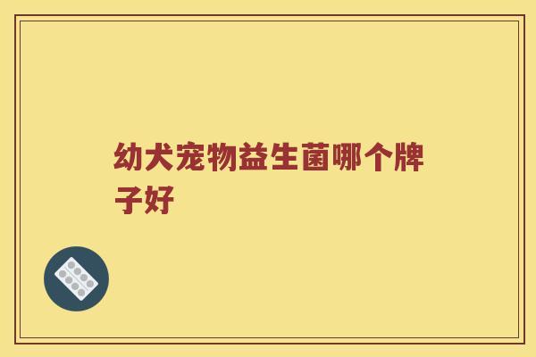 幼犬宠物益生菌哪个牌子好