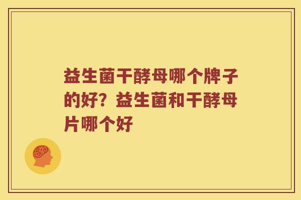 益生菌干酵母哪个牌子的好?益生菌和干酵母片哪个好 益生菌干酵母哪个牌子的好?益生菌和干酵母片哪个好