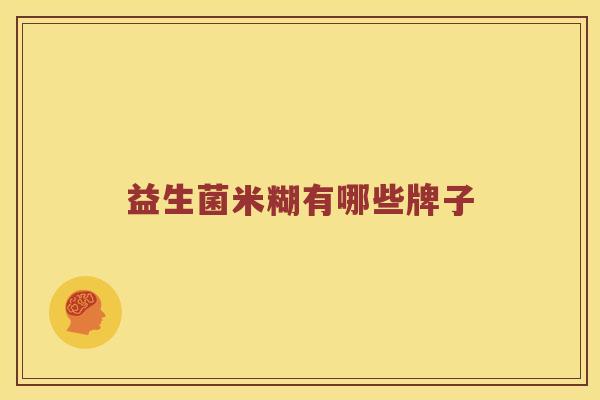 益生菌米糊有哪些牌子