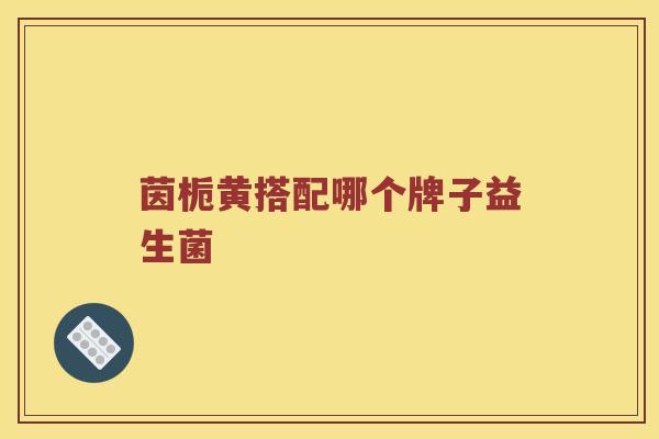 茵栀黄搭配哪个牌子益生菌