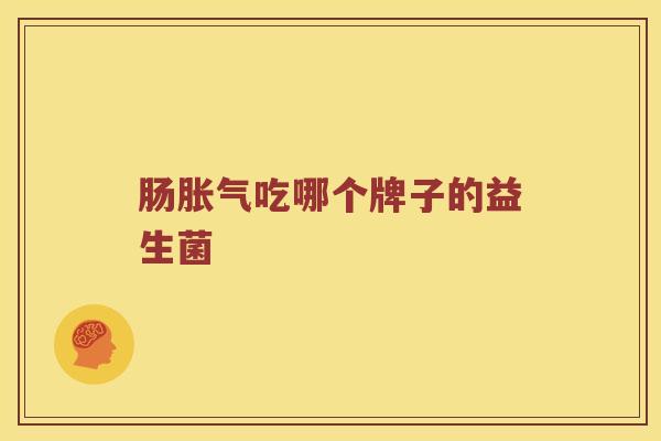 肠胀气吃哪个牌子的益生菌