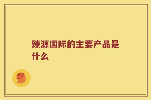 臻源国际的主要产品是什么