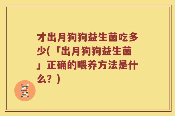 才出月狗狗益生菌吃多少(「出月狗狗益生菌」正确的喂养方法是什么？)