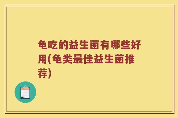 龟吃的益生菌有哪些好用(龟类最佳益生菌推荐)