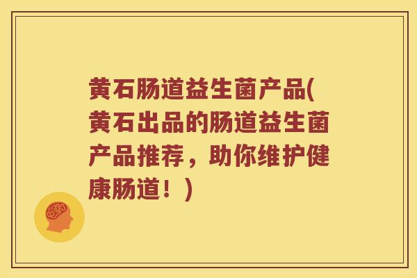 黄石肠道益生菌产品(黄石出品的肠道益生菌产品推荐，助你维护健康肠道！)