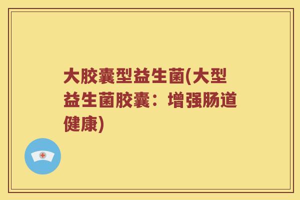 大胶囊型益生菌(大型益生菌胶囊：增强肠道健康)