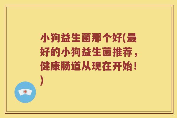 小狗益生菌那个好(最好的小狗益生菌推荐，健康肠道从现在开始！)