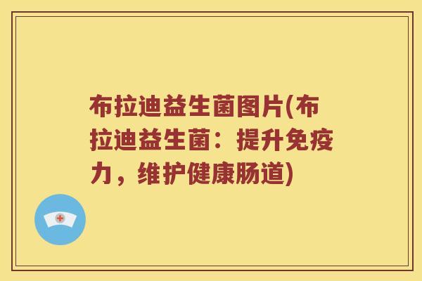 布拉迪益生菌图片(布拉迪益生菌：提升免疫力，维护健康肠道)
