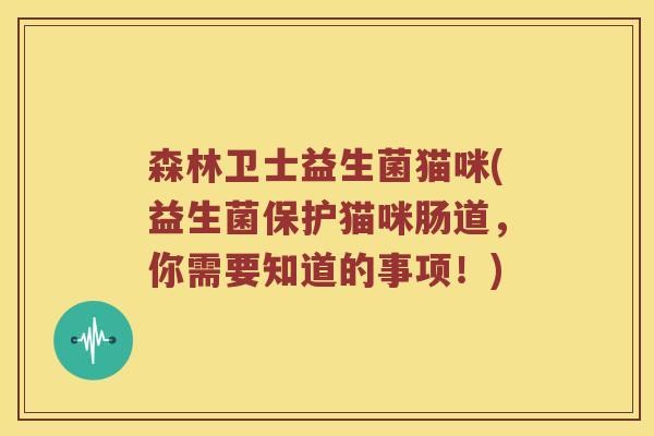 森林卫士益生菌猫咪(益生菌保护猫咪肠道，你需要知道的事项！)