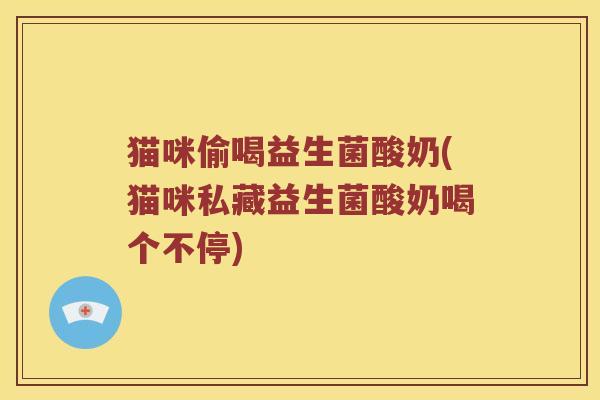 猫咪偷喝益生菌酸奶(猫咪私藏益生菌酸奶喝个不停)