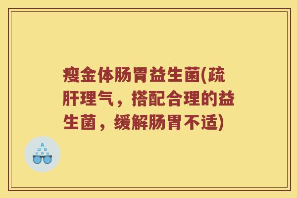 瘦金体肠胃益生菌(疏肝理气，搭配合理的益生菌，缓解肠胃不适)
