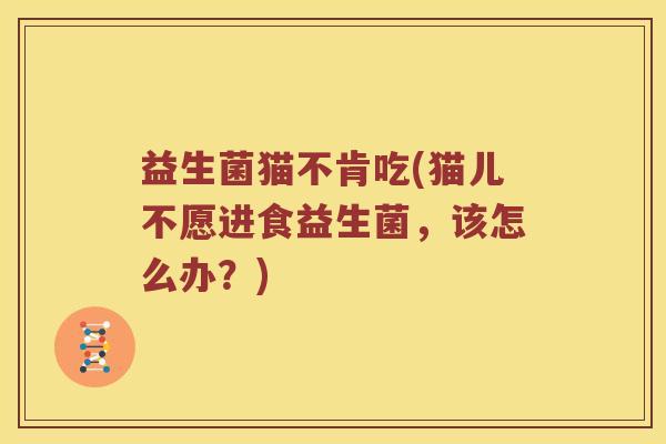 益生菌猫不肯吃(猫儿不愿进食益生菌，该怎么办？)