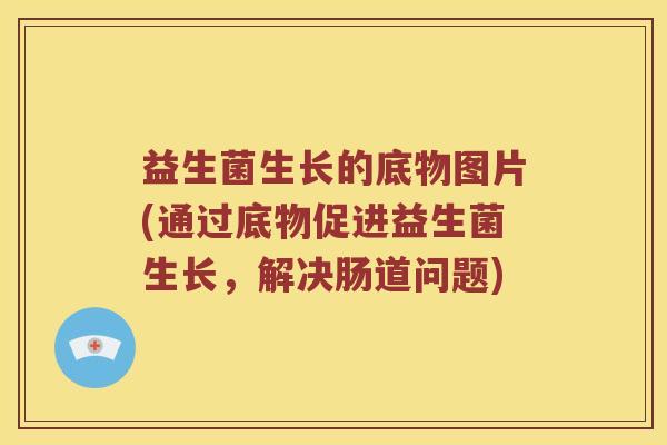 益生菌生长的底物图片(通过底物促进益生菌生长，解决肠道问题)