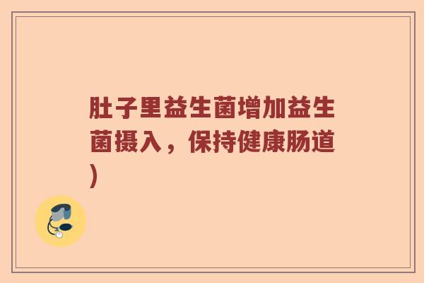 肚子里益生菌增加益生菌摄入，保持健康肠道)
