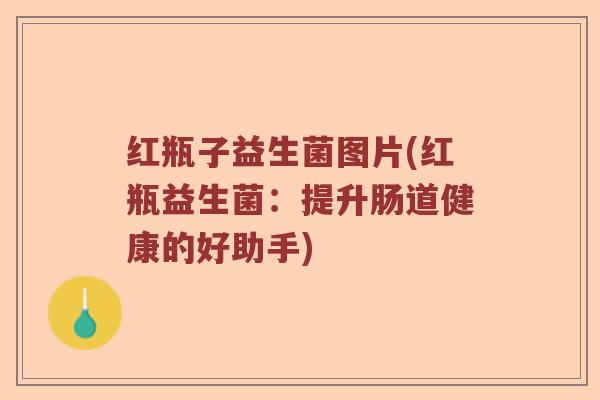 红瓶子益生菌图片(红瓶益生菌：提升肠道健康的好助手)