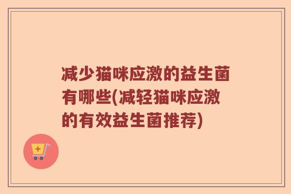 减少猫咪应激的益生菌有哪些(减轻猫咪应激的有效益生菌推荐)