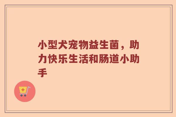 小型犬宠物益生菌，助力快乐生活和肠道小助手