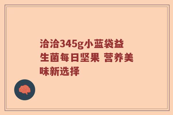 洽洽345g小蓝袋益生菌每日坚果 营养美味新选择