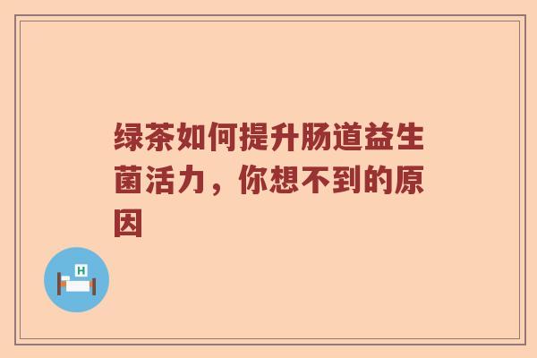 绿茶如何提升肠道益生菌活力，你想不到的原因